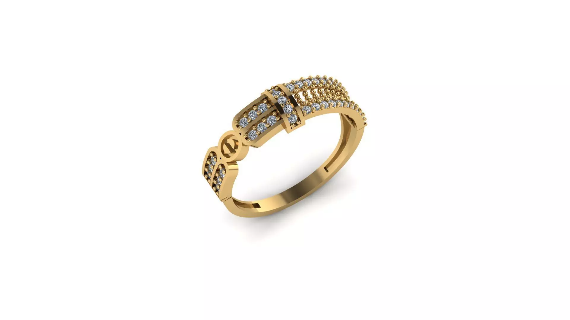 wedding Ring cocktail gemstone printable 022 3D print model_0