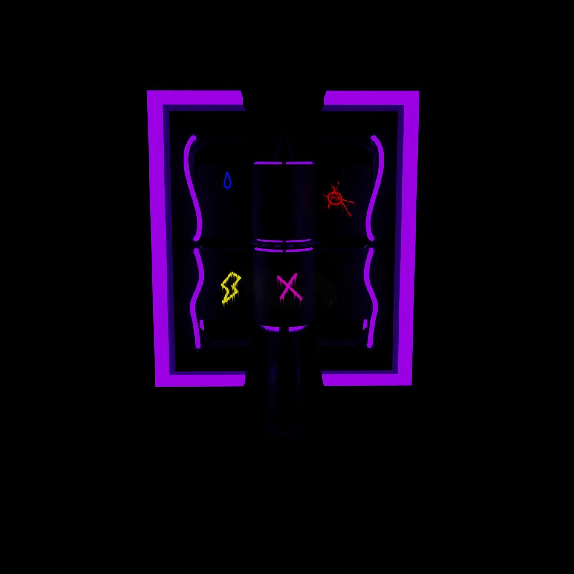 Sci-Fi Punk Axe Low-poly 3D model_6