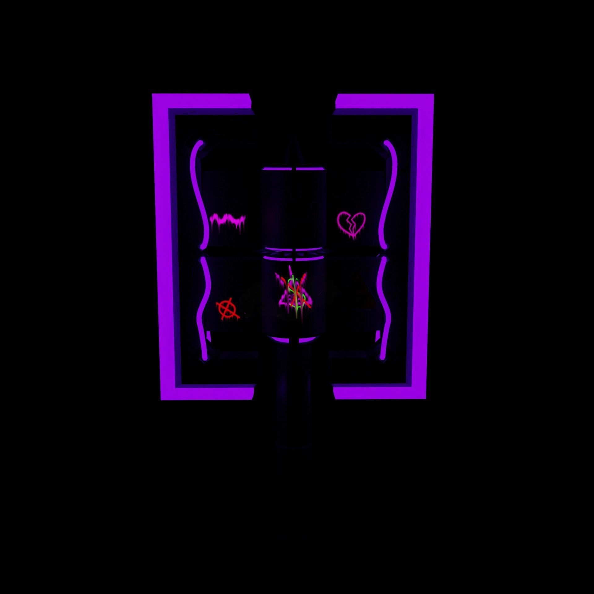 Sci-Fi Punk Axe Low-poly 3D model_7