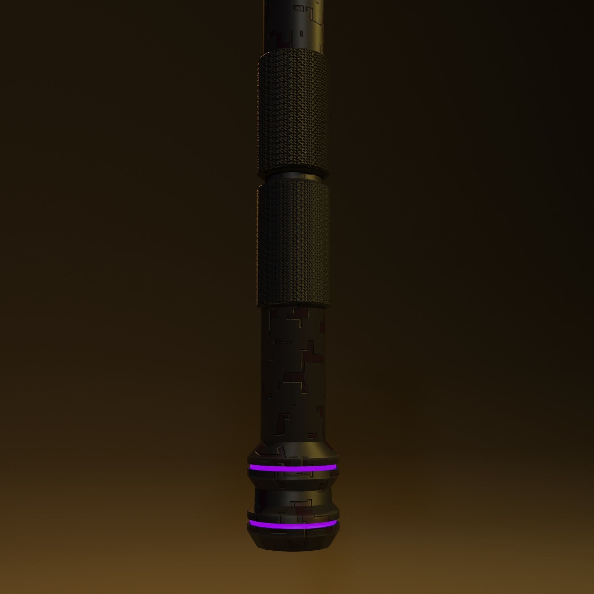 Sci-Fi Punk Axe Low-poly 3D model_5