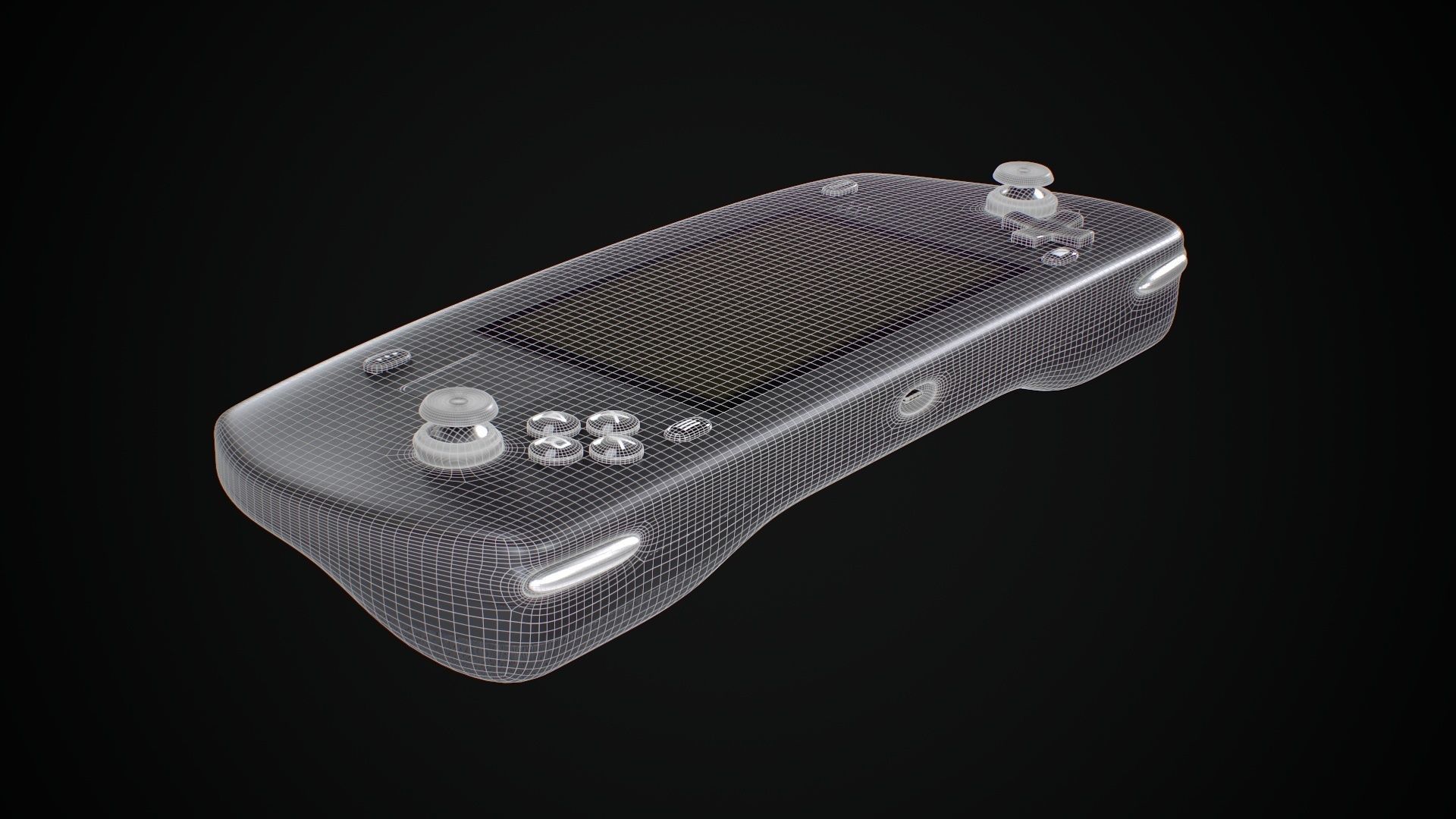 Handheld Game Console Low-poly 3D model_14