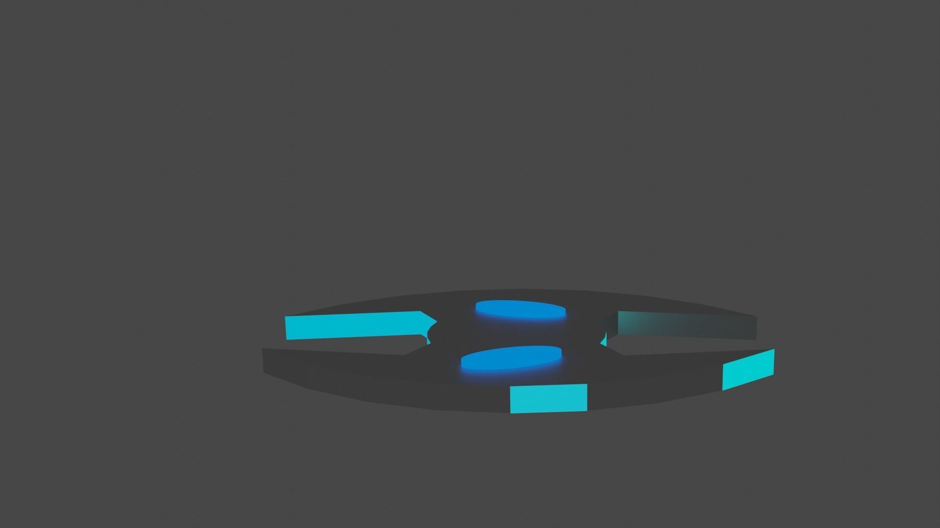low poly futuristic flying hoverboard 3D model_1