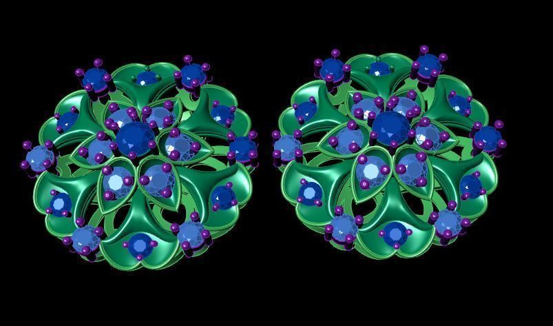 Earrings  3D print model_2