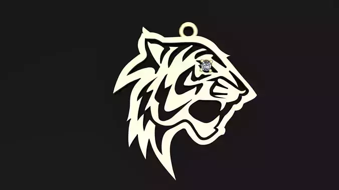 tiger pendant 3D model