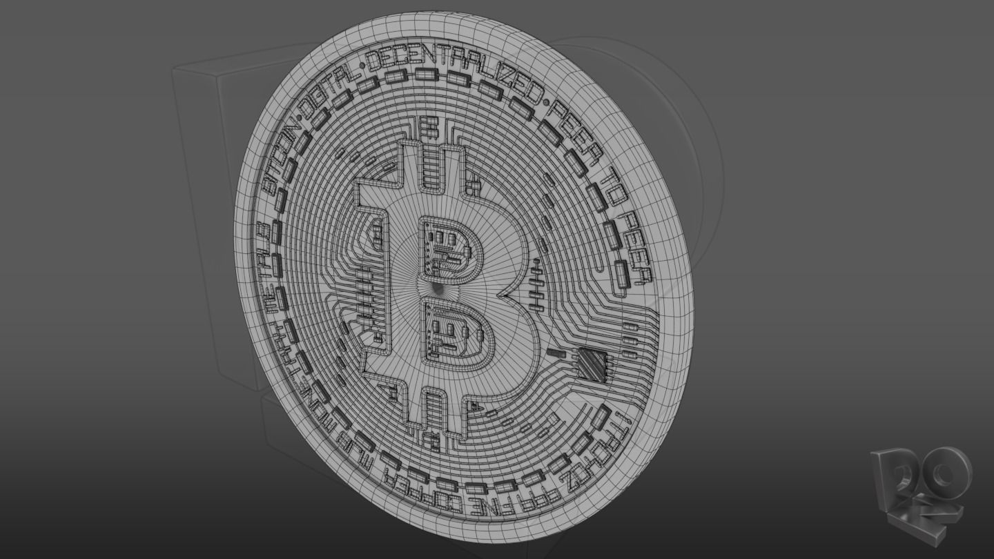 The Bitcoin-Coin bitcoin coin 3D model_5
