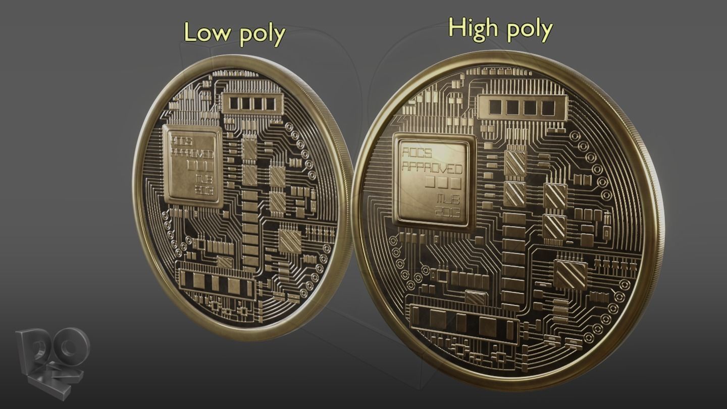 The Bitcoin-Coin bitcoin coin 3D model_9