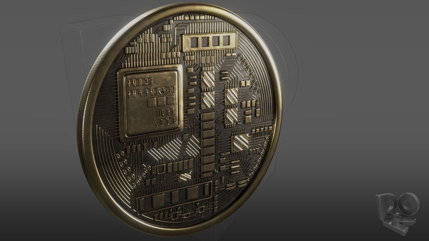 The Bitcoin-Coin bitcoin coin 3D model_6