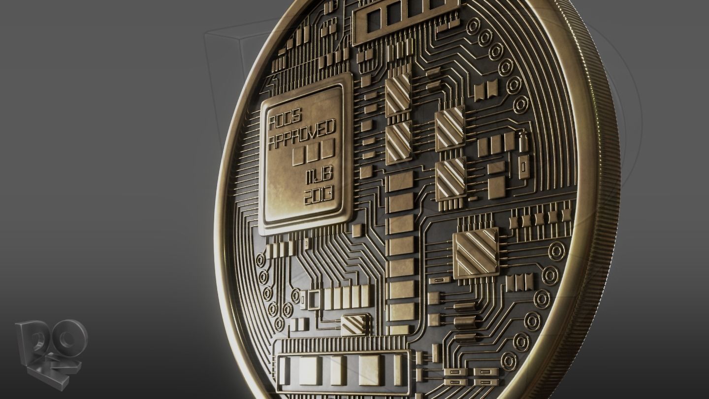 The Bitcoin-Coin bitcoin coin 3D model_2