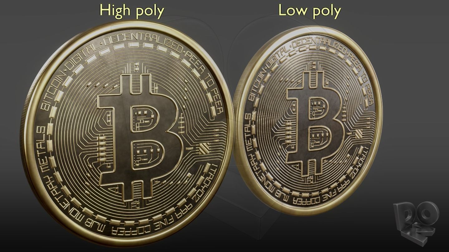 The Bitcoin-Coin bitcoin coin 3D model_8