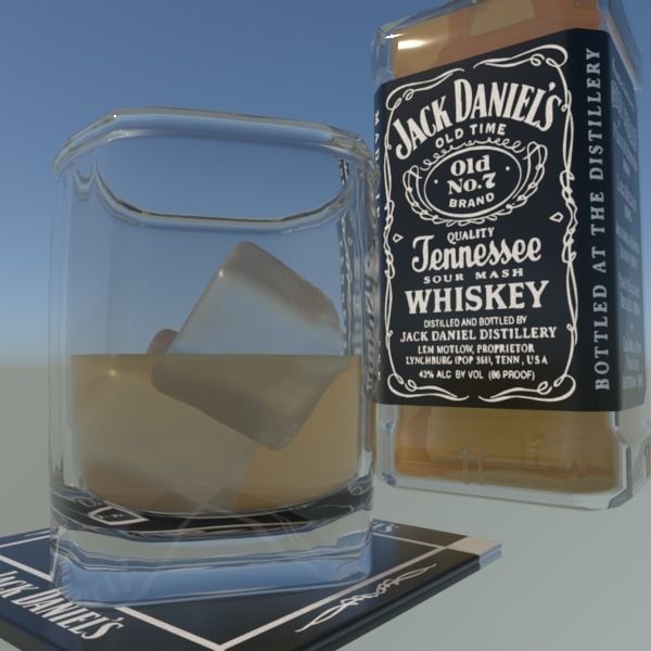 Jack Daniels Bottle 3D model_4