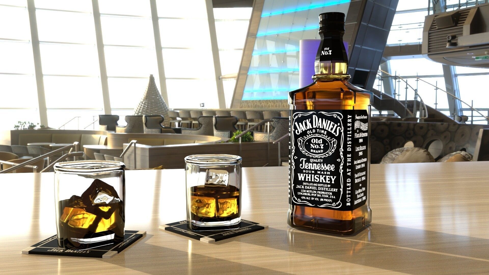 Jack Daniels Bottle 3D model_5