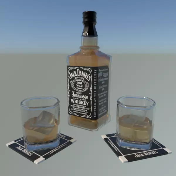Jack Daniels Bottle 3D model_0