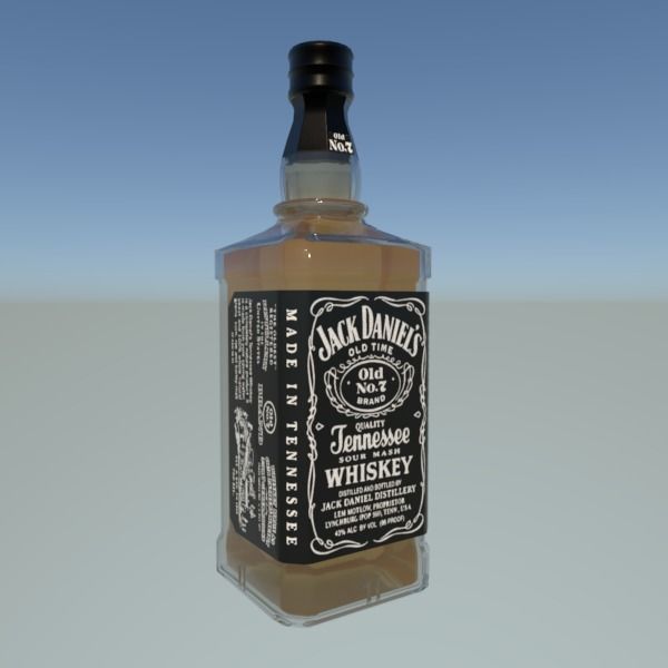 Jack Daniels Bottle 3D model_1