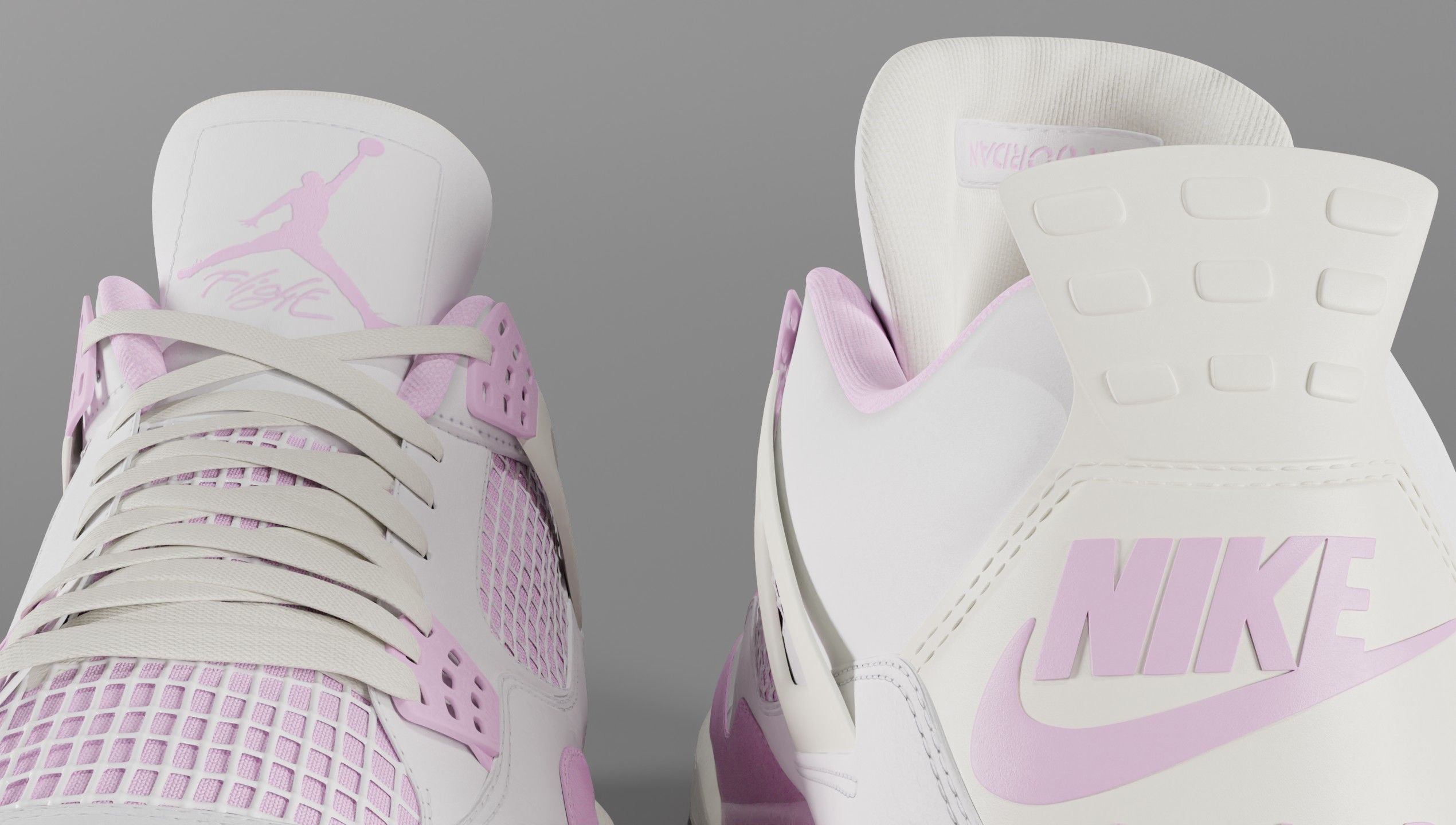 Jordan 4 Bubblegum Shoe Low-poly 3D model_60