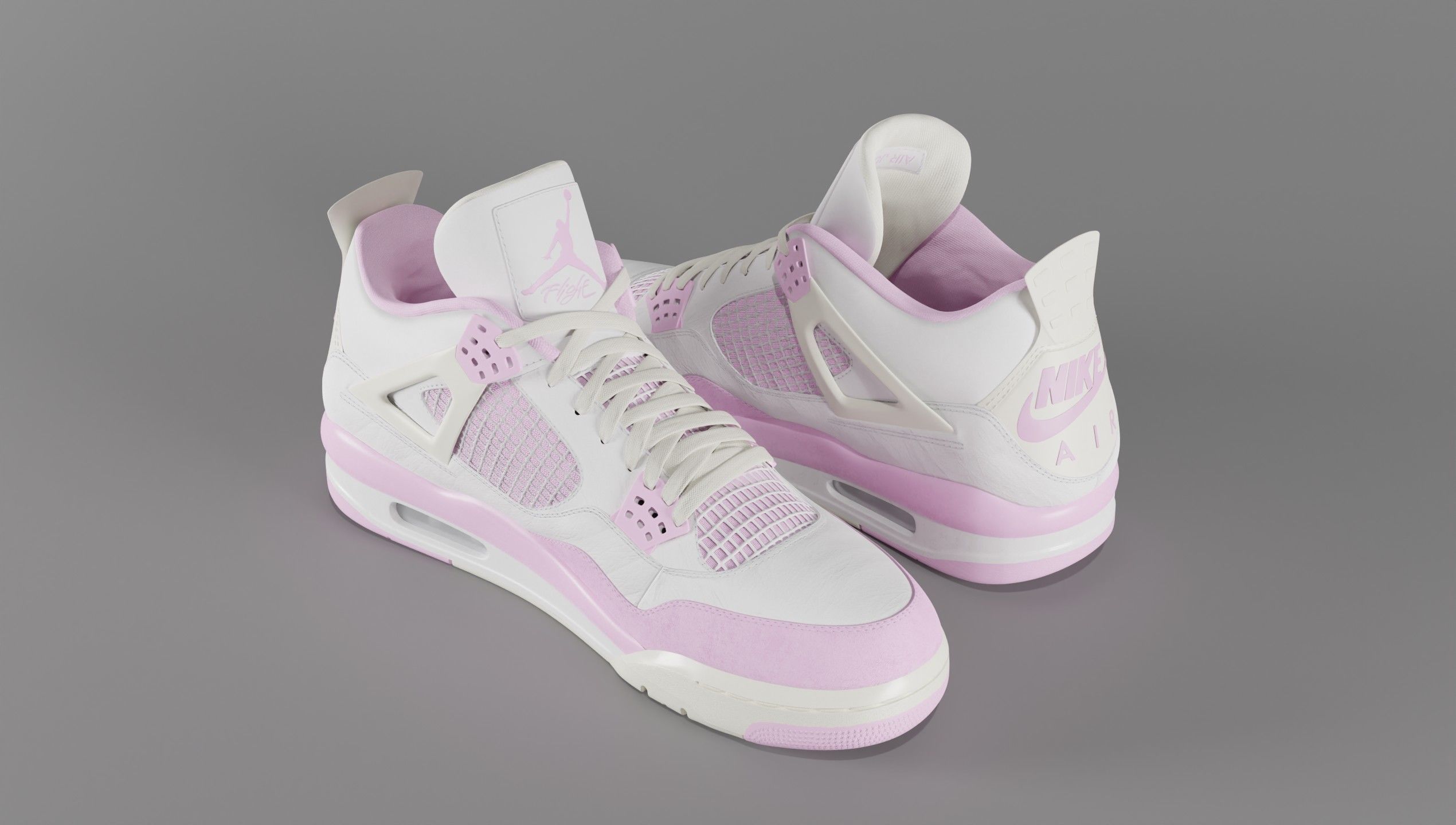 Jordan 4 Bubblegum Shoe Low-poly 3D model_23