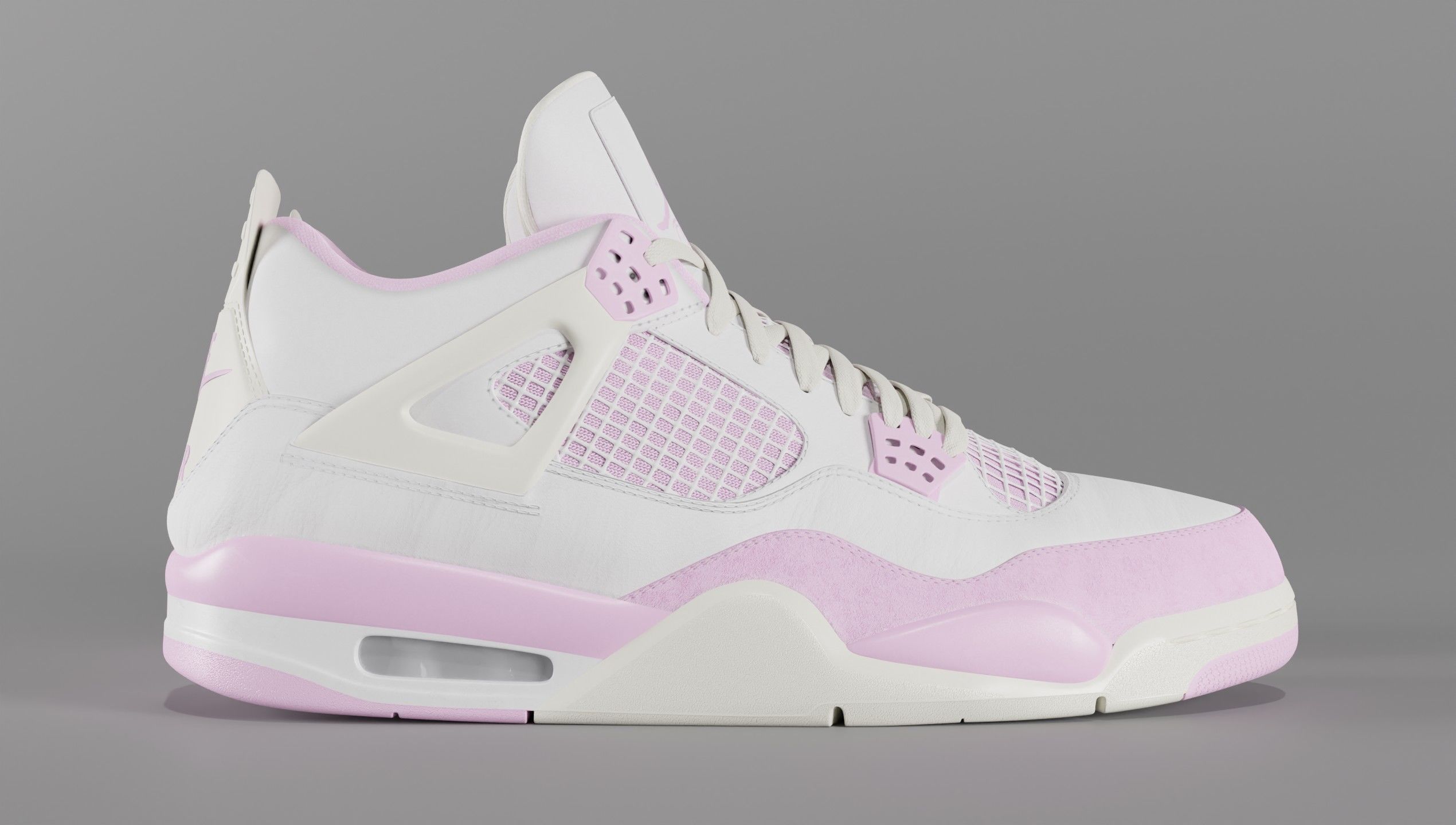 Jordan 4 Bubblegum Shoe Low-poly 3D model_28