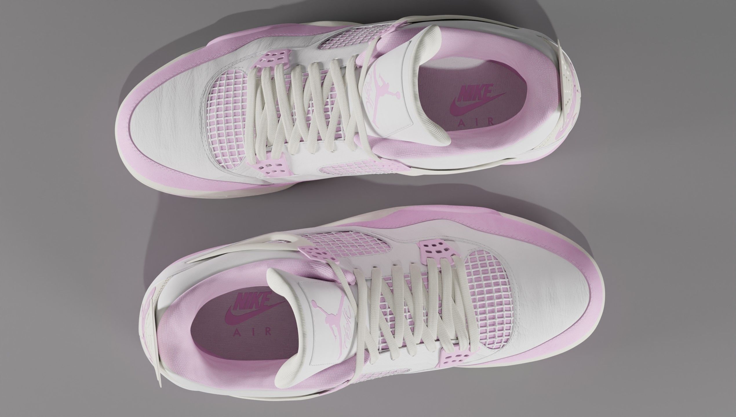 Jordan 4 Bubblegum Shoe Low-poly 3D model_34