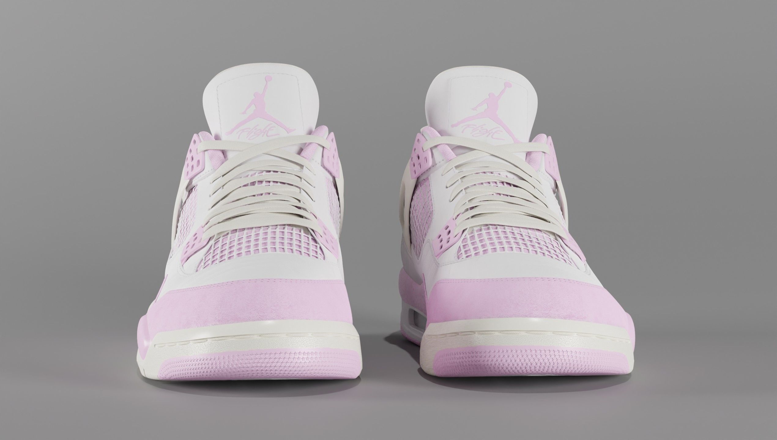 Jordan 4 Bubblegum Shoe Low-poly 3D model_24