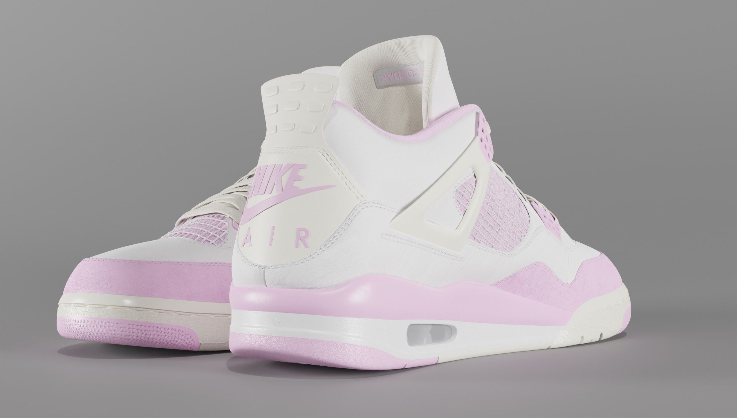 Jordan 4 Bubblegum Shoe Low-poly 3D model_31