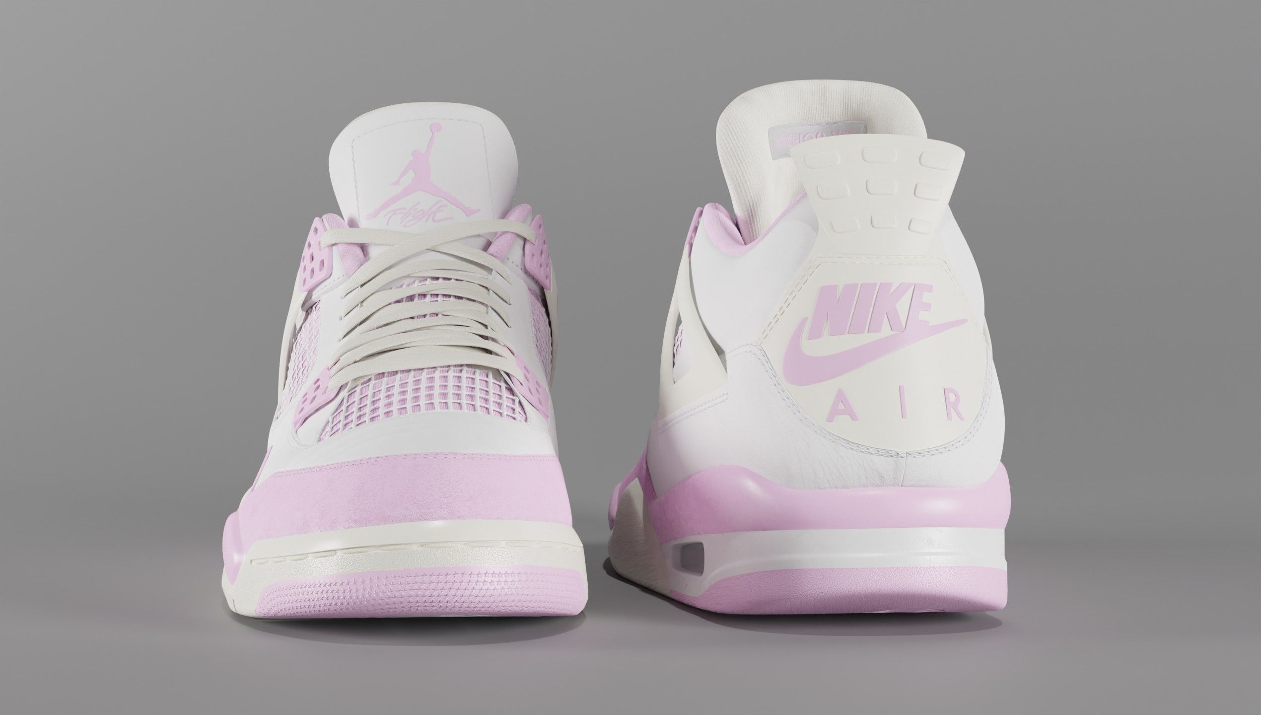 Jordan 4 Bubblegum Shoe Low-poly 3D model_18