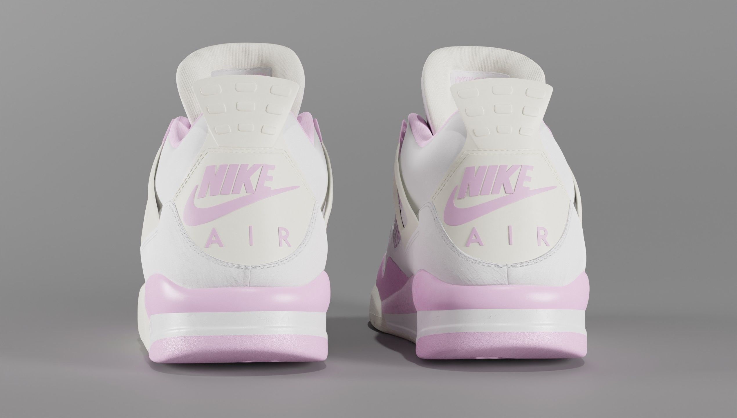 Jordan 4 Bubblegum Shoe Low-poly 3D model_15