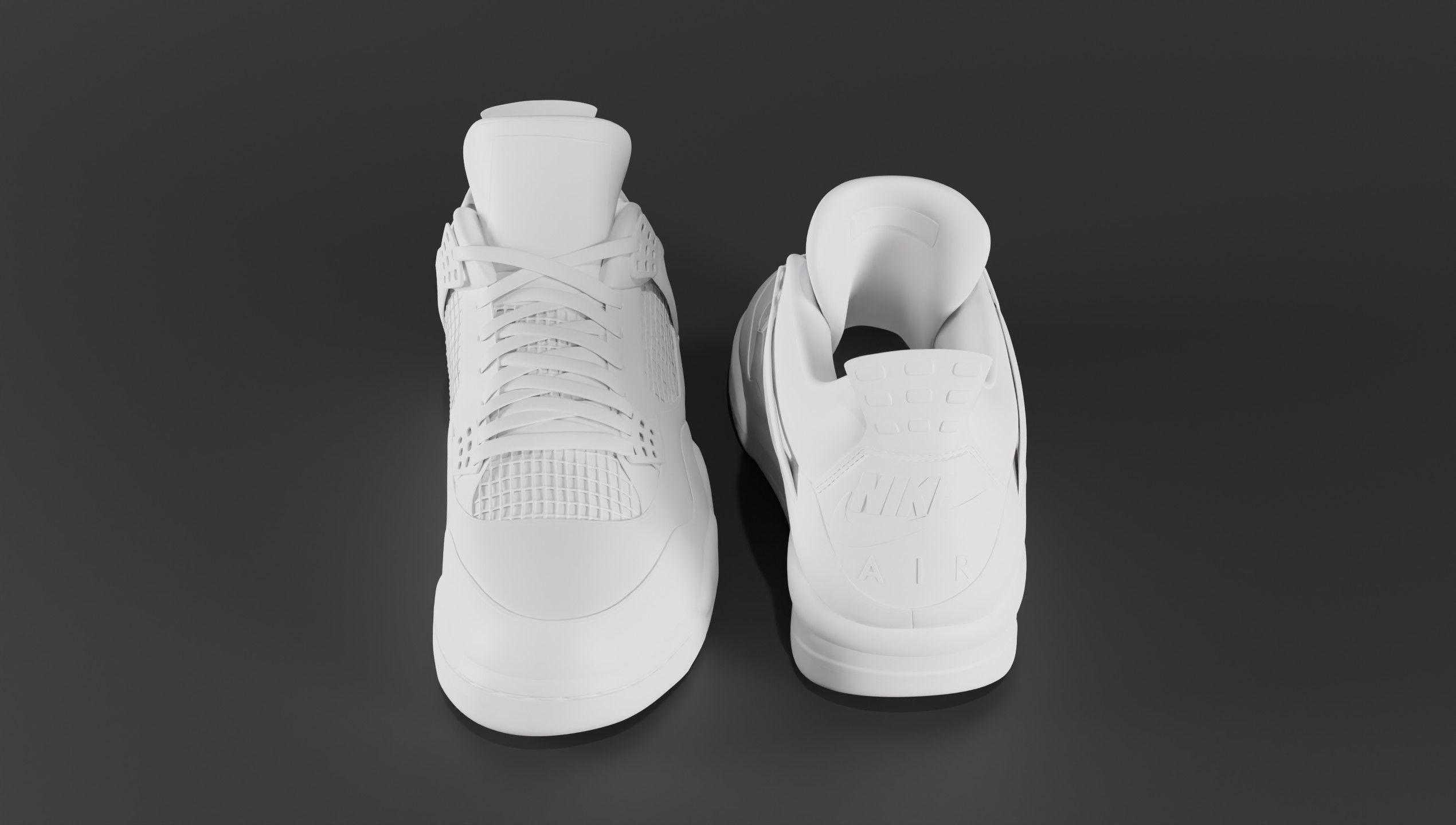 Jordan 4 Bubblegum Shoe Low-poly 3D model_51
