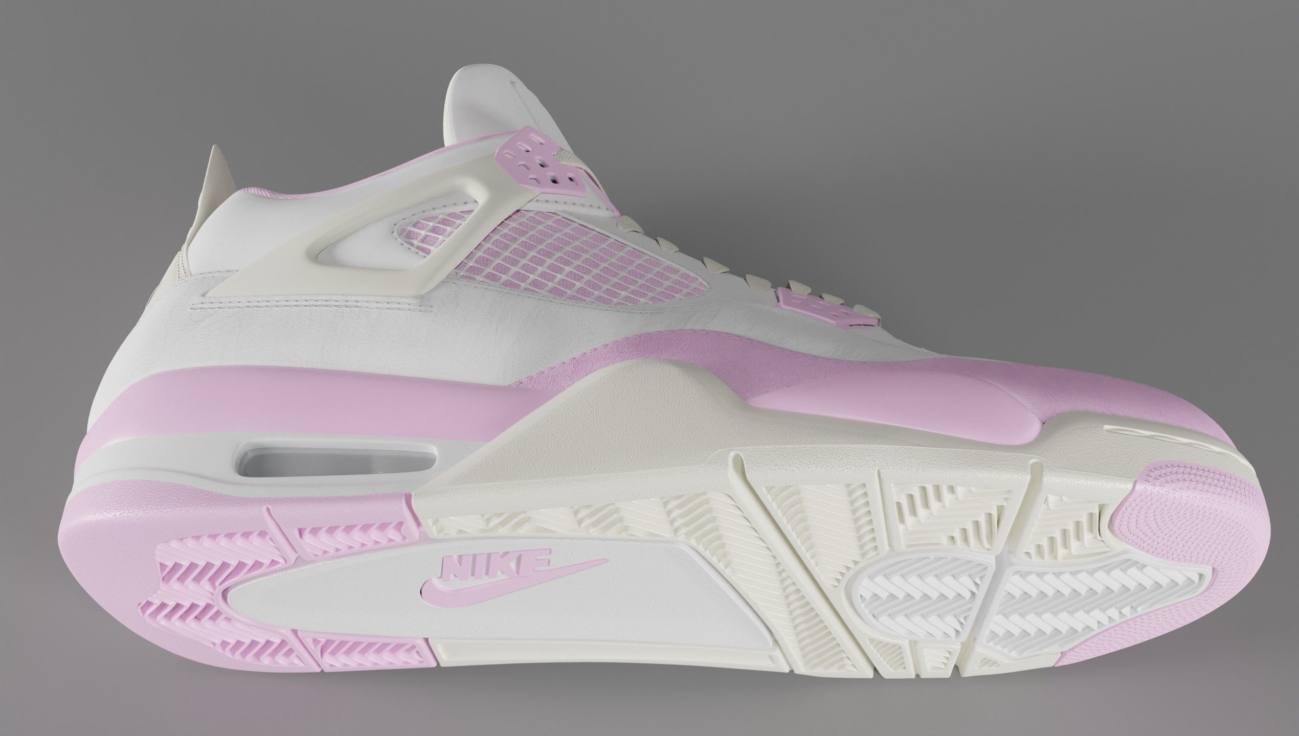 Jordan 4 Bubblegum Shoe Low-poly 3D model_3