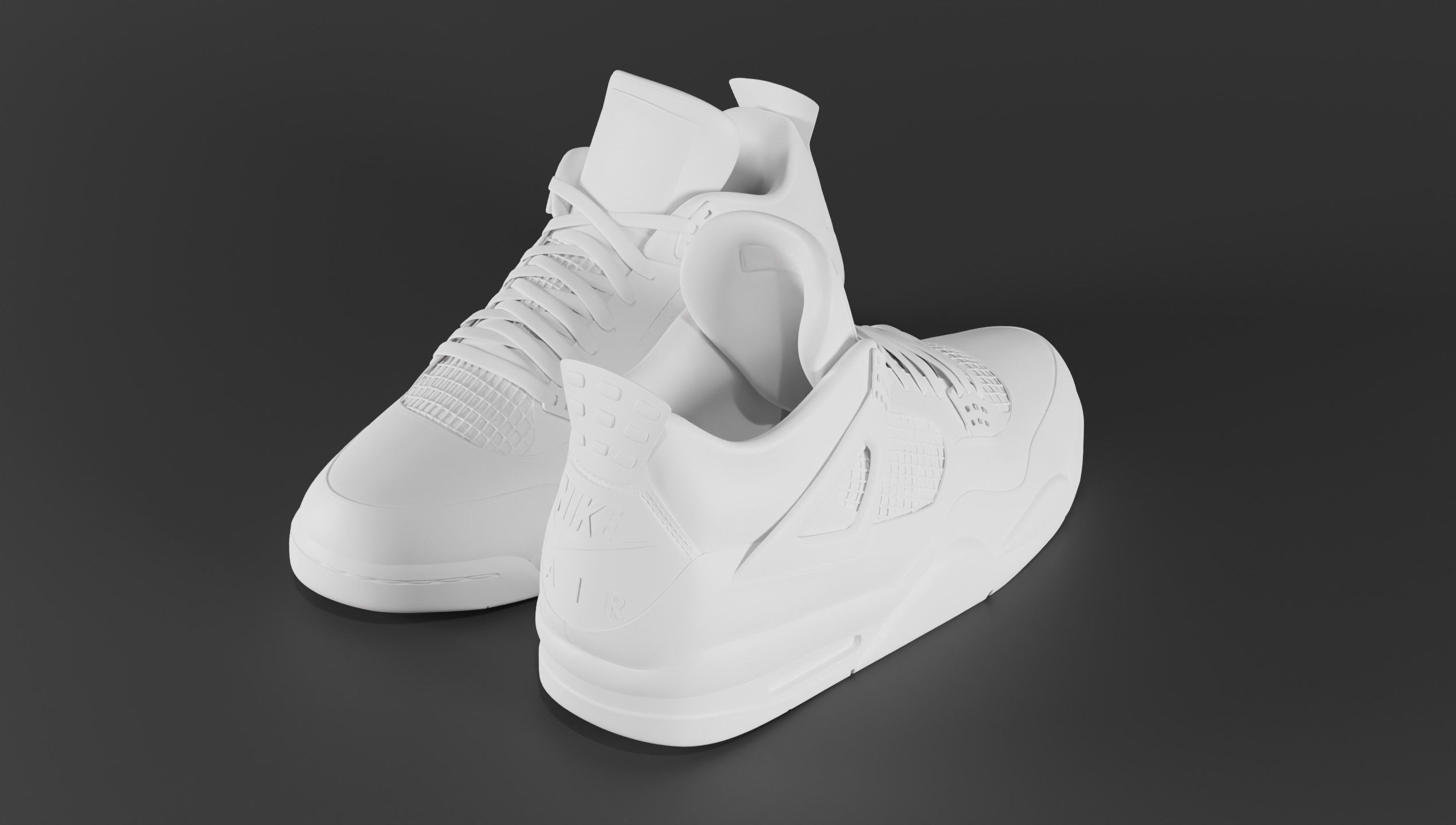 Jordan 4 Bubblegum Shoe Low-poly 3D model_57
