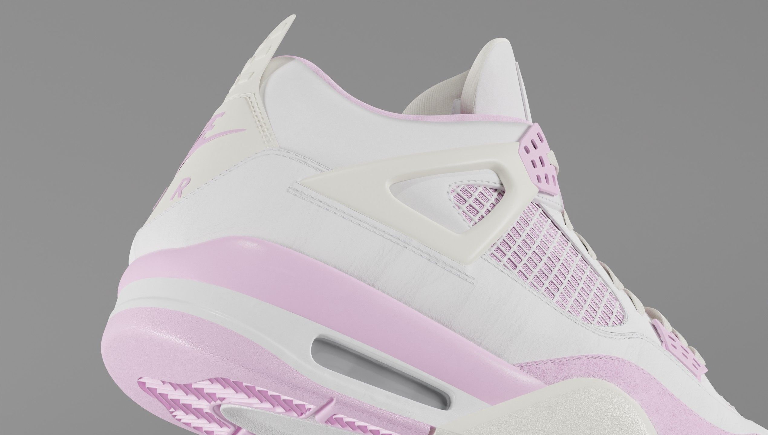 Jordan 4 Bubblegum Shoe Low-poly 3D model_19