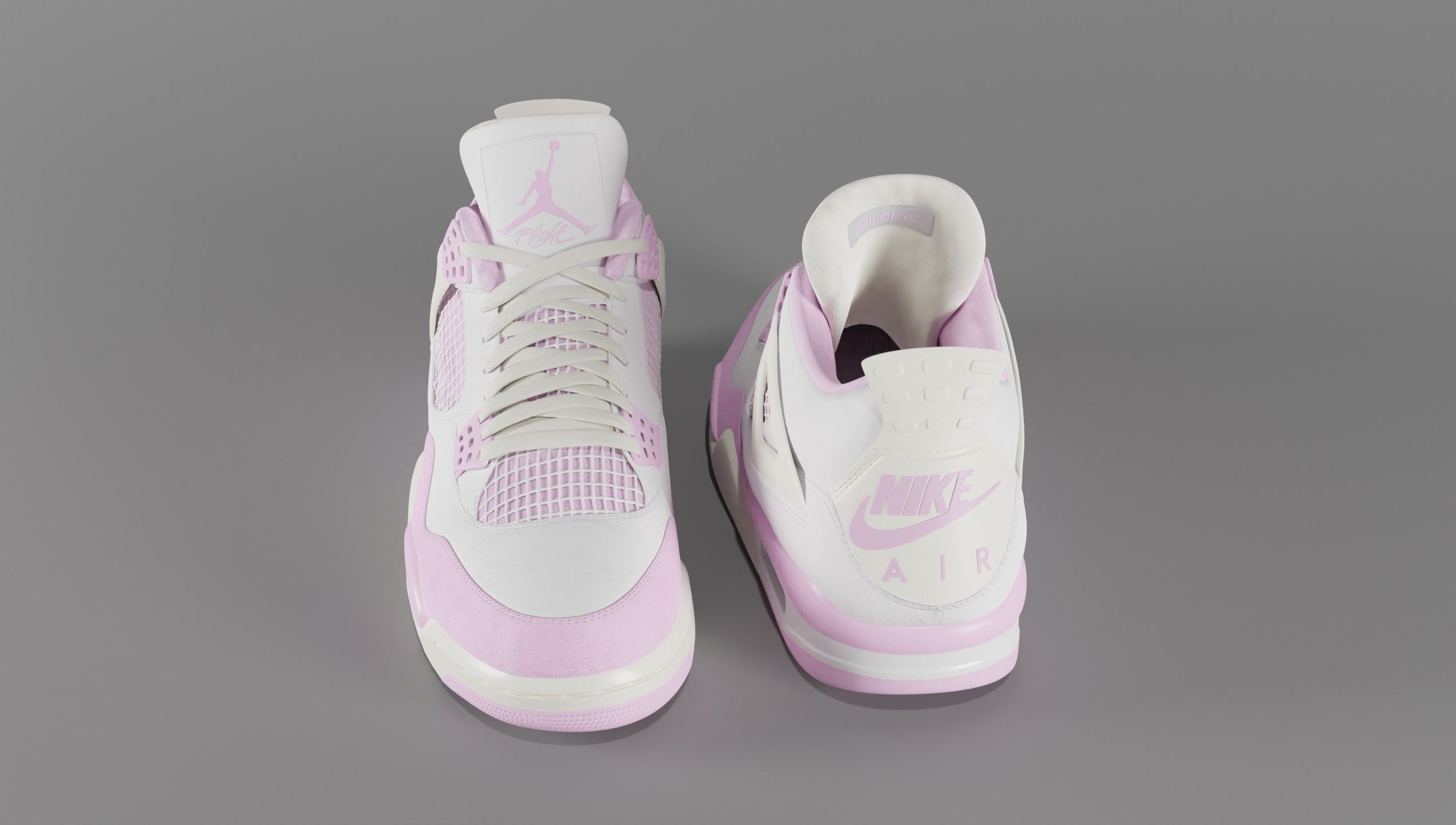 Jordan 4 Bubblegum Shoe Low-poly 3D model_12