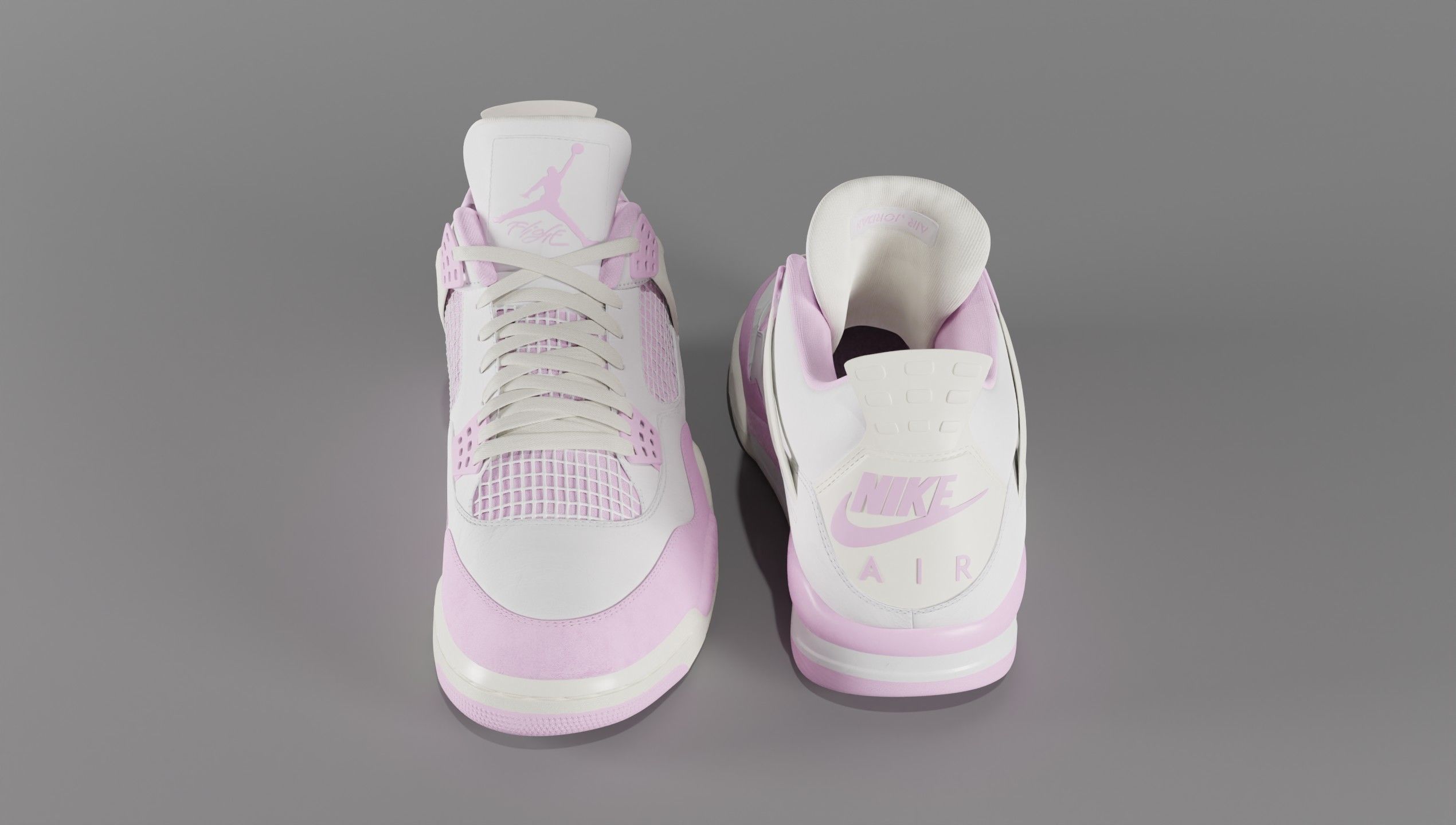 Jordan 4 Bubblegum Shoe Low-poly 3D model_50