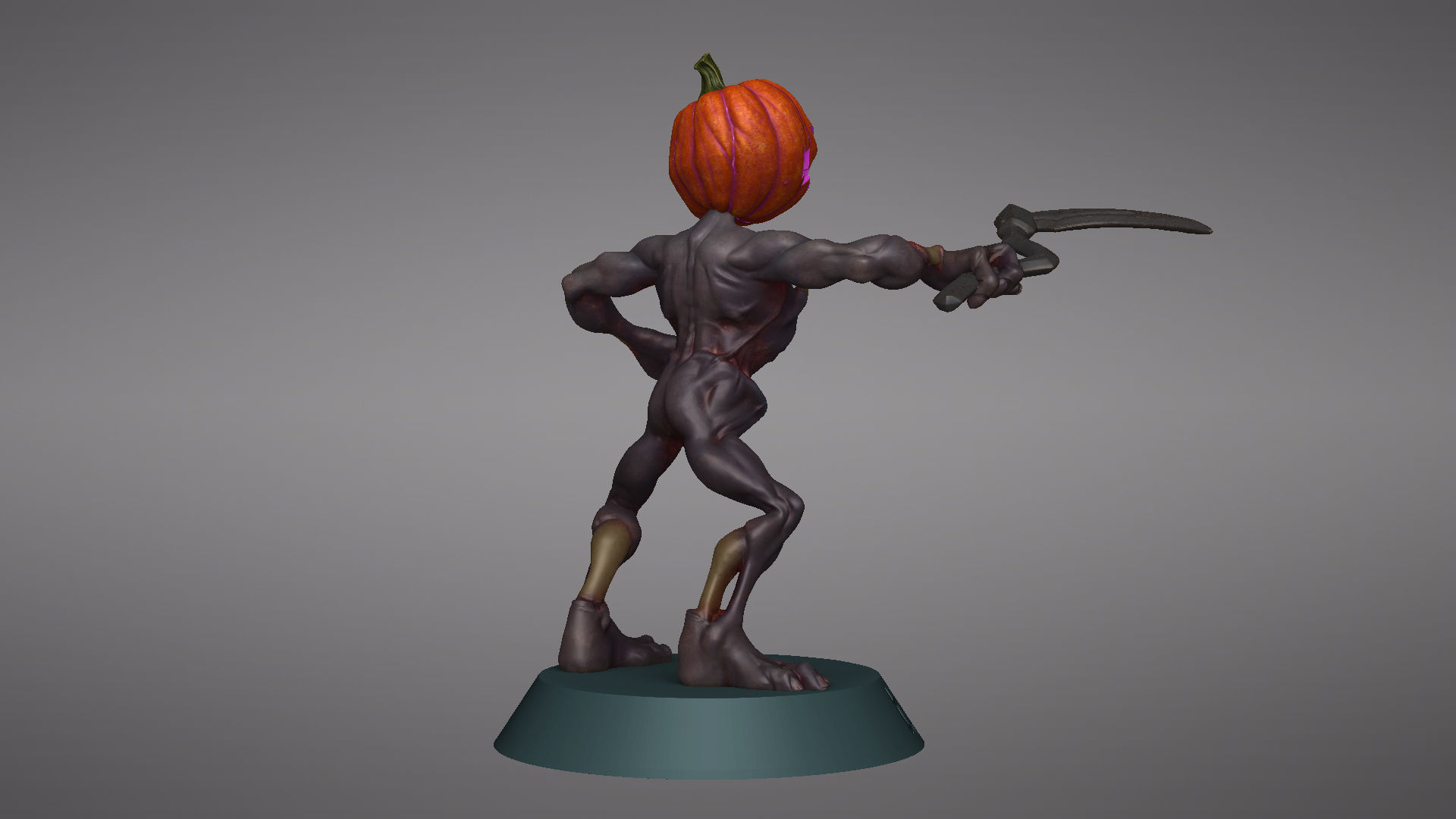 Pumpkin Undead Pose 08 3D print model_30