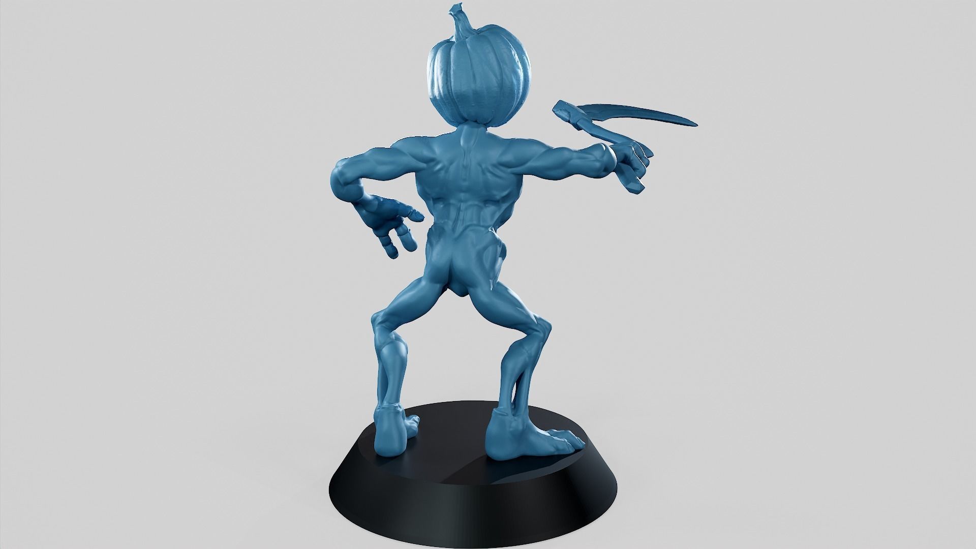 Pumpkin Undead Pose 08 3D print model_7