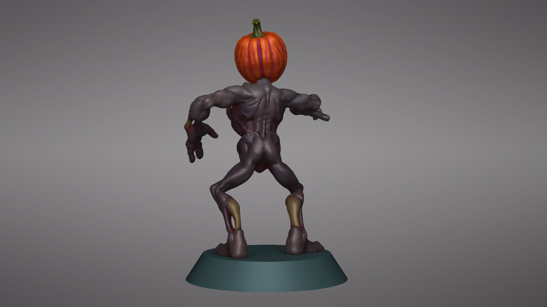 Pumpkin Undead Pose 08 3D print model_27