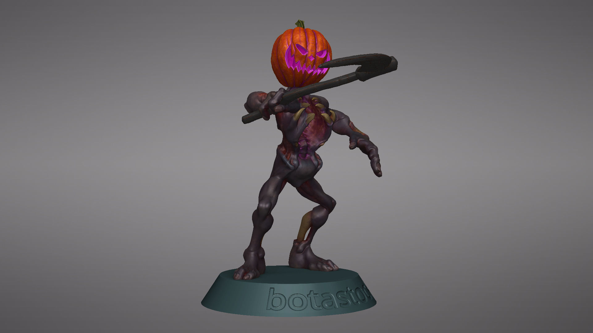Pumpkin Undead Pose 08 3D print model_18