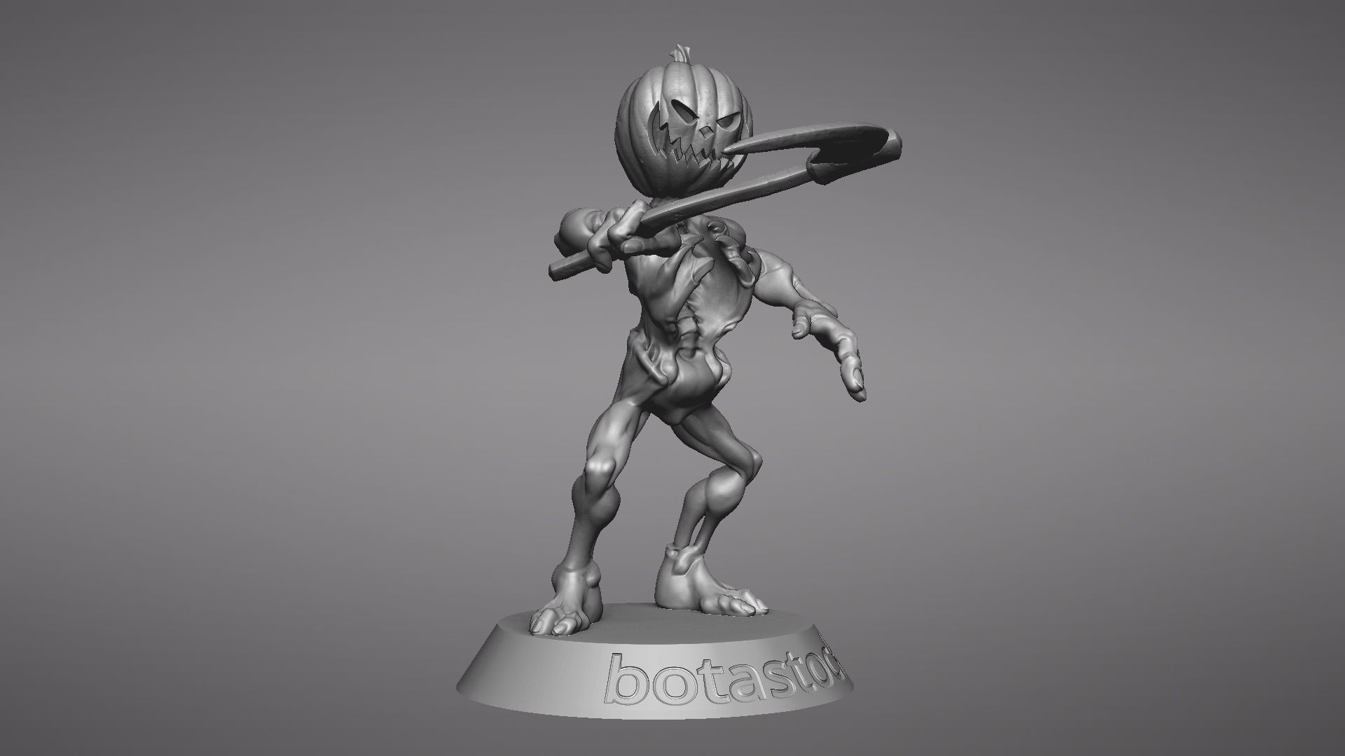 Pumpkin Undead Pose 08 3D print model_34