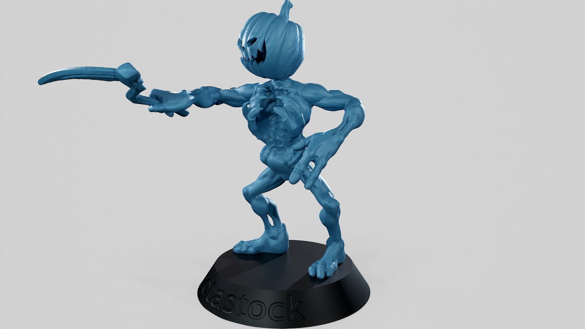 Pumpkin Undead Pose 08 3D print model_14