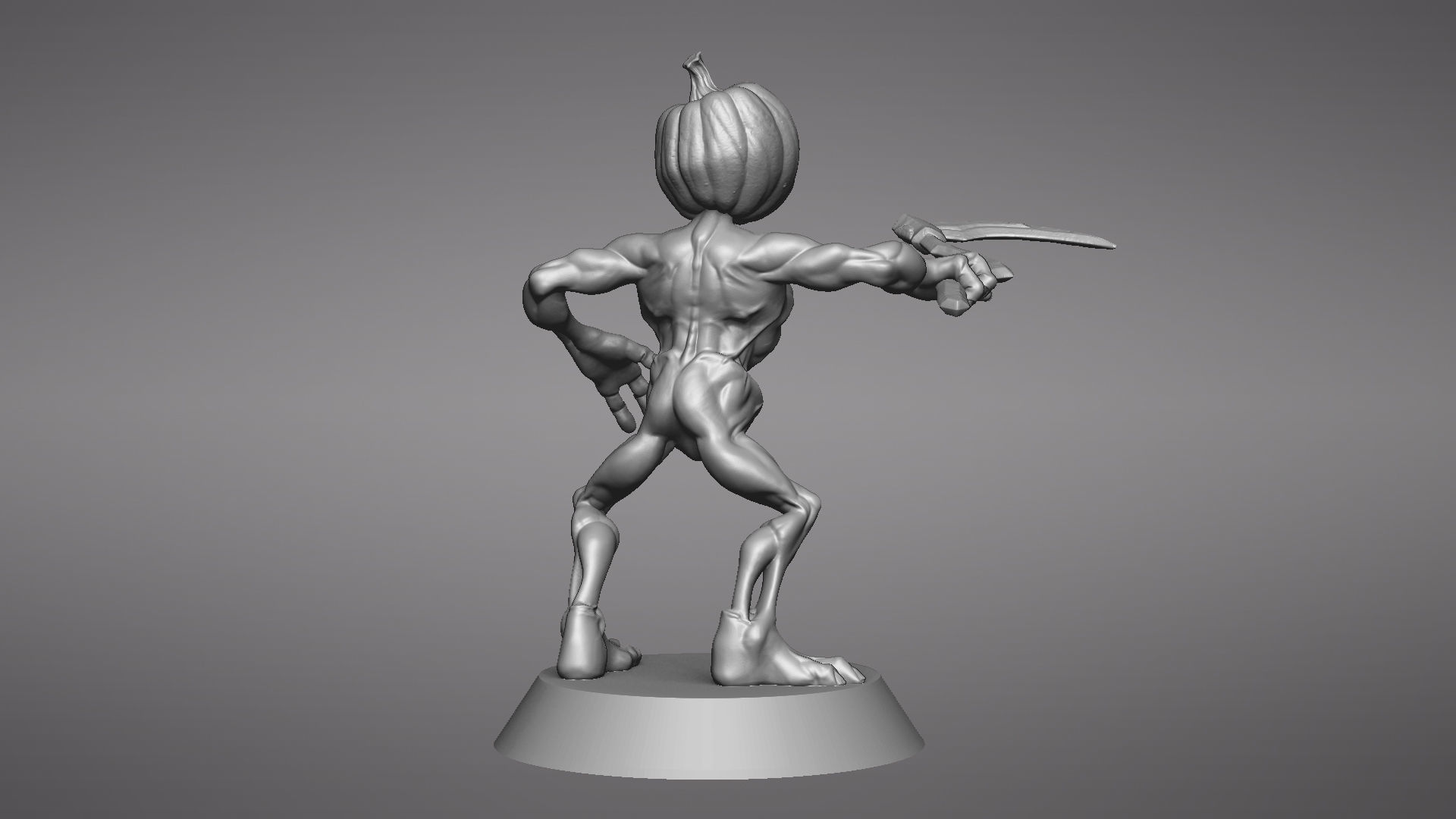 Pumpkin Undead Pose 08 3D print model_45