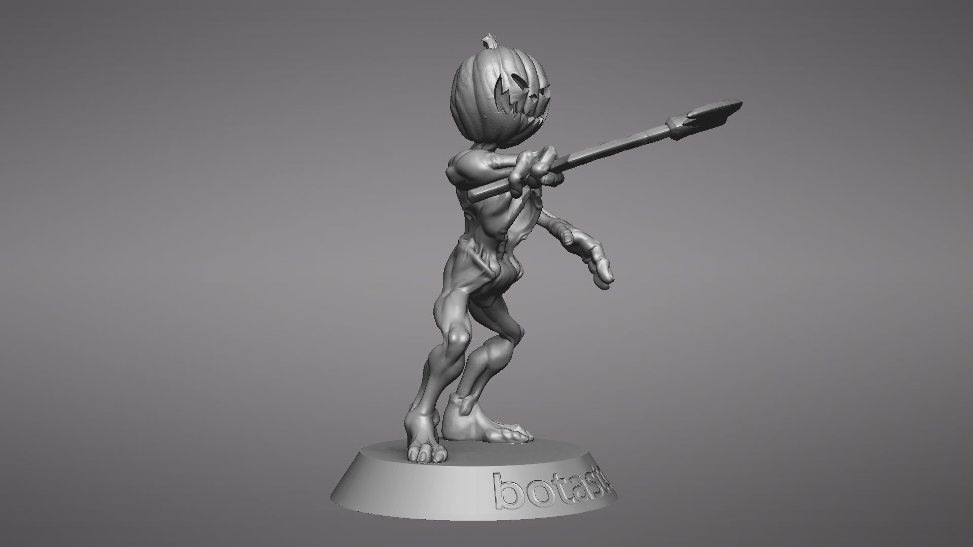 Pumpkin Undead Pose 08 3D print model_49