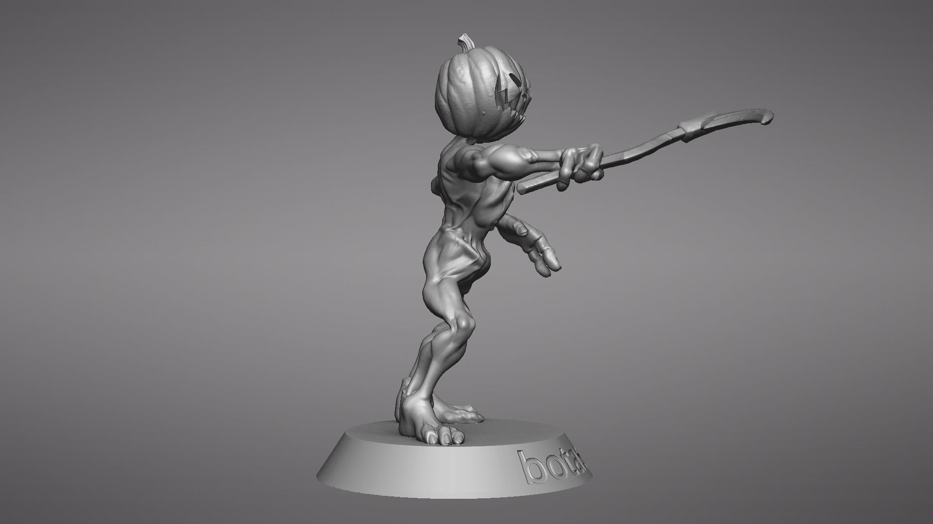 Pumpkin Undead Pose 08 3D print model_48