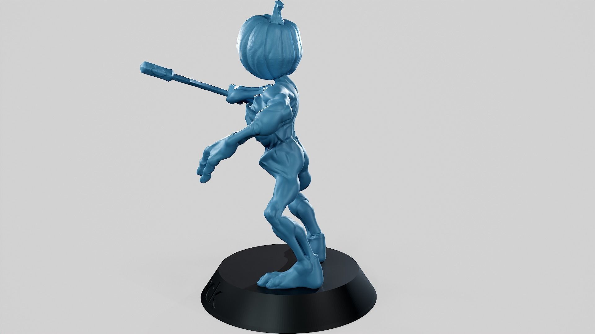 Pumpkin Undead Pose 08 3D print model_11