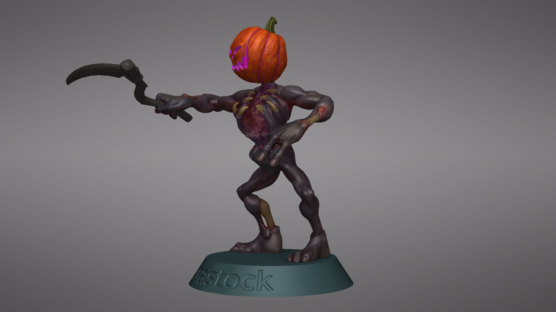 Pumpkin Undead Pose 08 3D print model_22