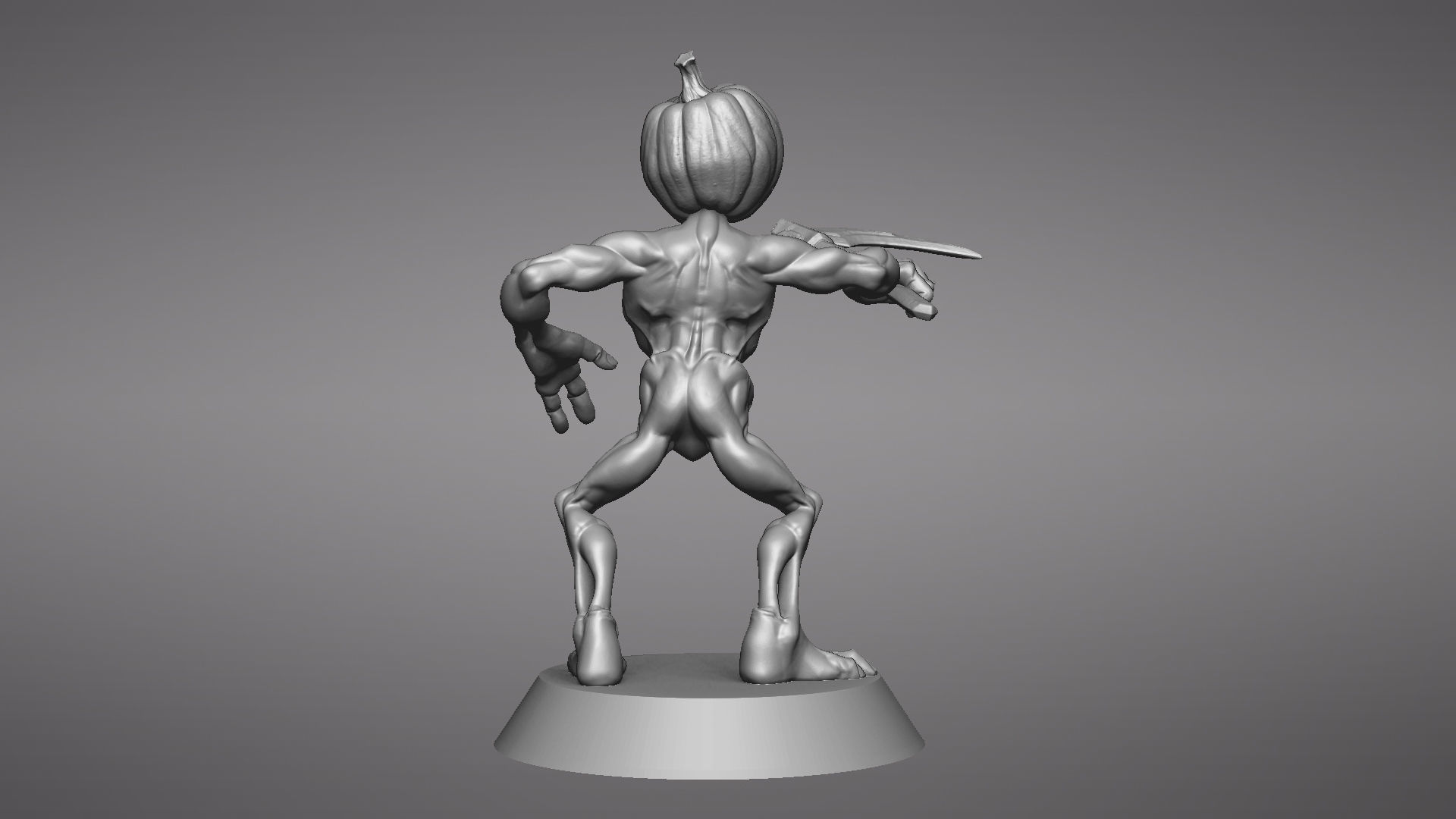 Pumpkin Undead Pose 08 3D print model_44