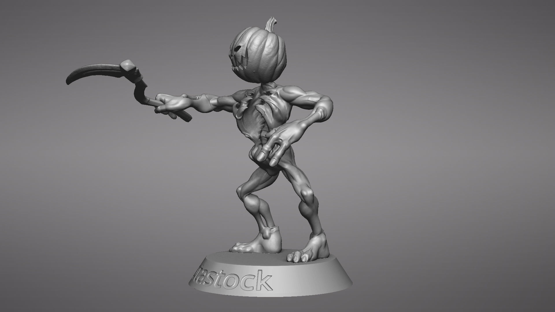 Pumpkin Undead Pose 08 3D print model_38