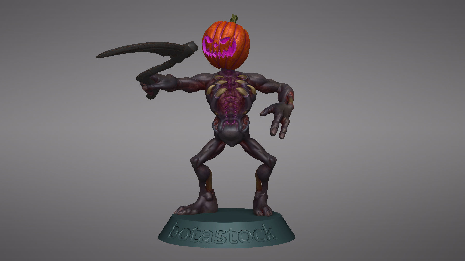 Pumpkin Undead Pose 08 3D print model_20