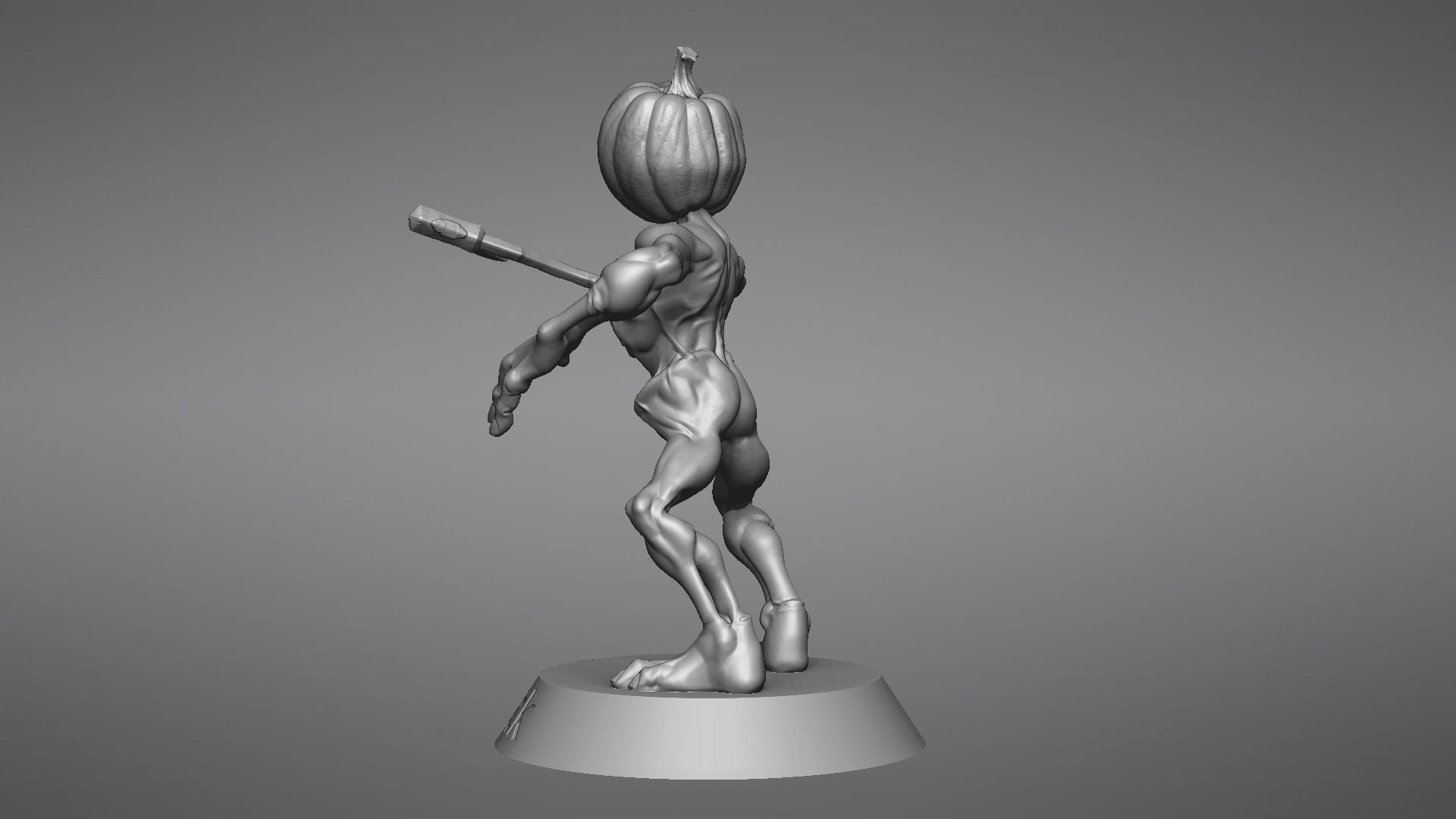 Pumpkin Undead Pose 08 3D print model_41