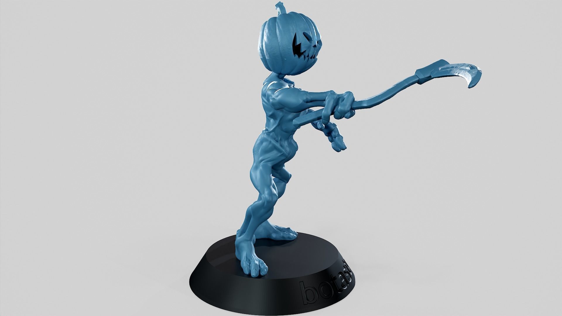 Pumpkin Undead Pose 08 3D print model_3