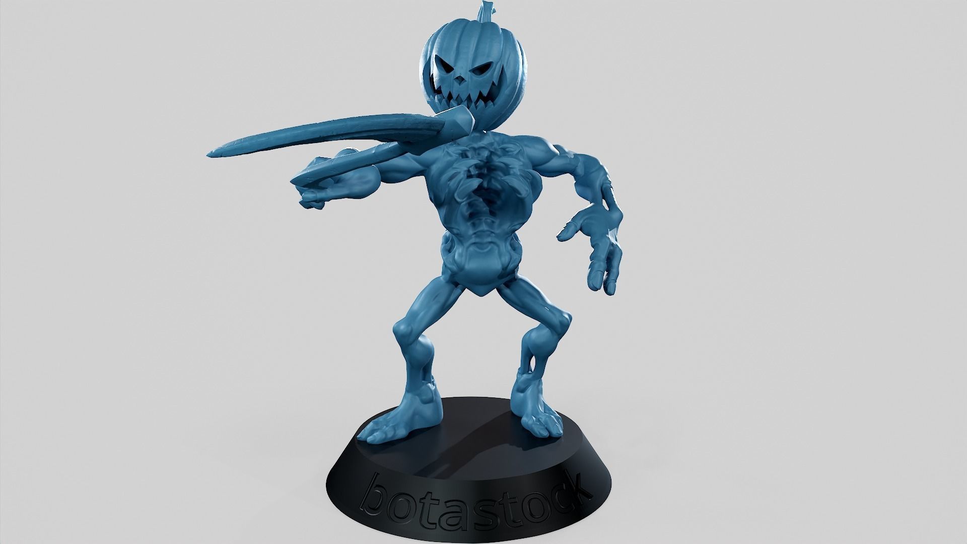 Pumpkin Undead Pose 08 3D print model_16