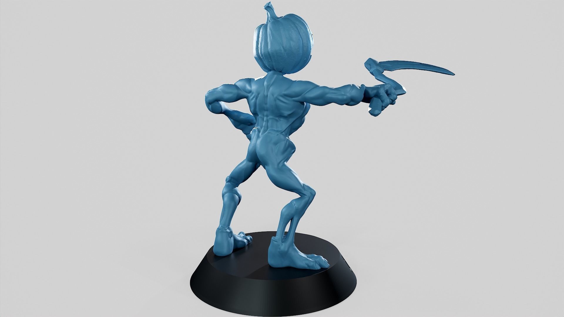 Pumpkin Undead Pose 08 3D print model_6