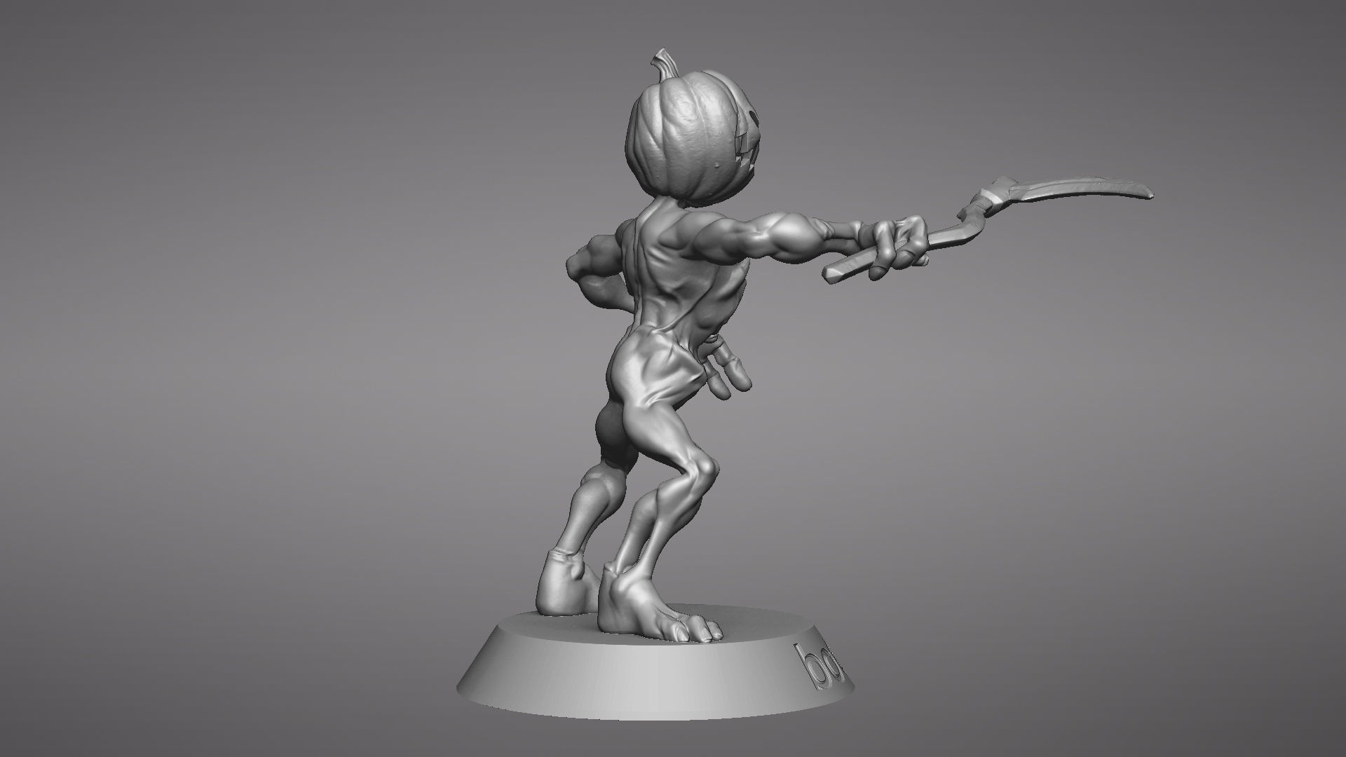 Pumpkin Undead Pose 08 3D print model_47